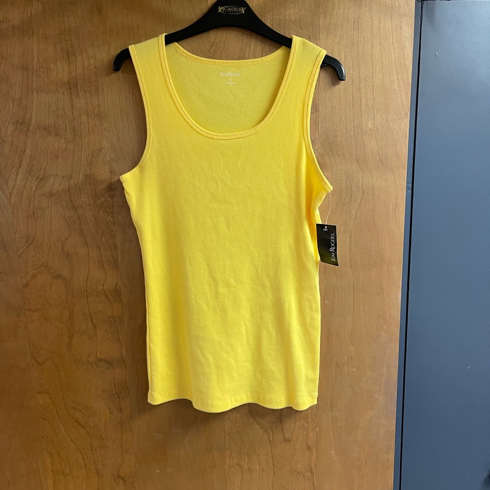 Kim Rogers Yellow Tank Top NWT - Picture 3 of 7